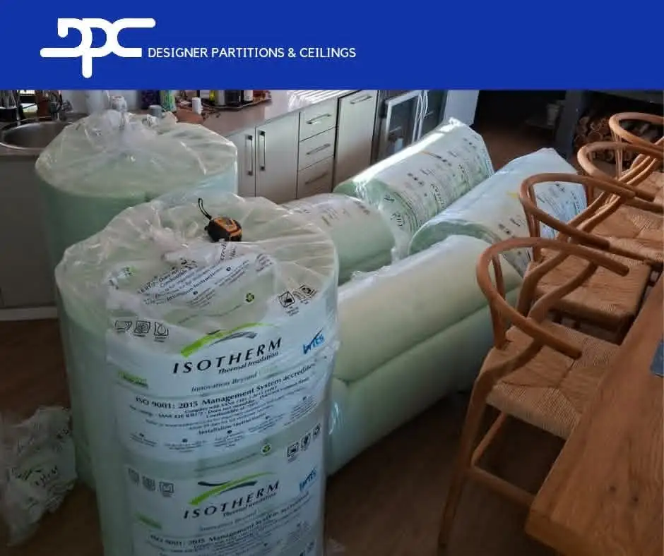 Insulation project detail for improved ceiling performance